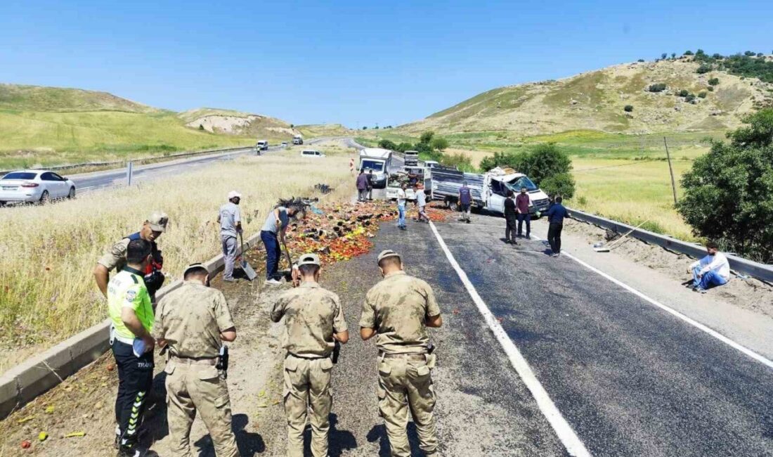Silvan ilçesindeki bir olayda, meyve ve sebze dolu bir kamyonet