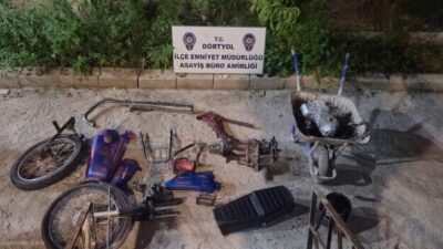 Hatay’da polis tarafından gerçekleştirilen operasyonda, motosiklet hırsızlığı ile iş yerlerine