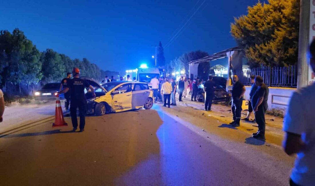 Düzce’de bir düğün salonu önünde meydana gelen trafik kazasında 4