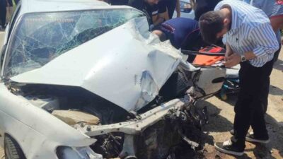 Osmaniye’nin Sumbas ilçesinde bir kamyonetle çarpışan otomobilin sürücüsü Ali Akçay,