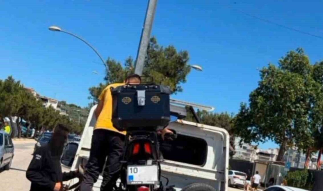 Erdek ilçesindeki bir olayda, polis ekiplerinin “dur” ihtarına uymayarak kaçan
