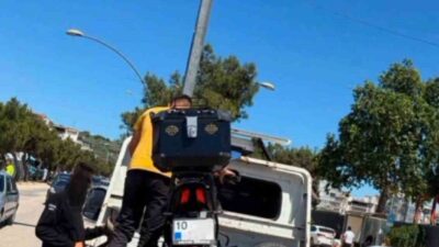 Erdek ilçesindeki bir olayda, polis ekiplerinin “dur” ihtarına uymayarak kaçan