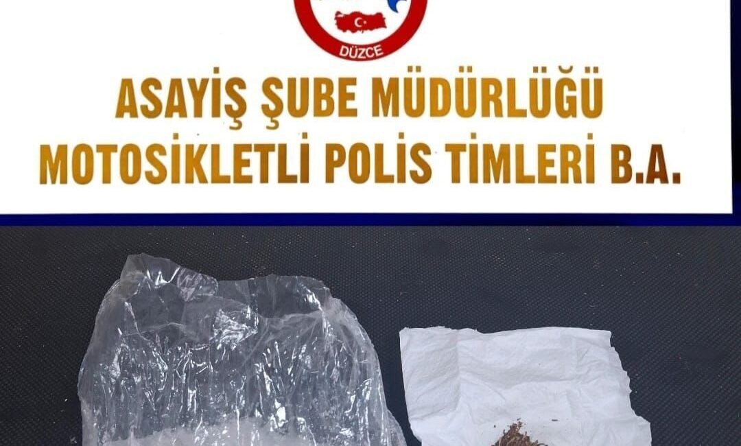 Düzce’de gerçekleştirilen operasyonda, polis ekipleri tarafından metamfetamin ve kannabinoid ele