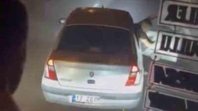 Edremit ilçesinde, alkollü şekilde bir otobüsü durdurup zarar veren ve