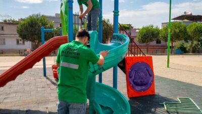 Efeler Belediyesi, şehir genelindeki çocuk parklarında meydana gelen zararların ardından
