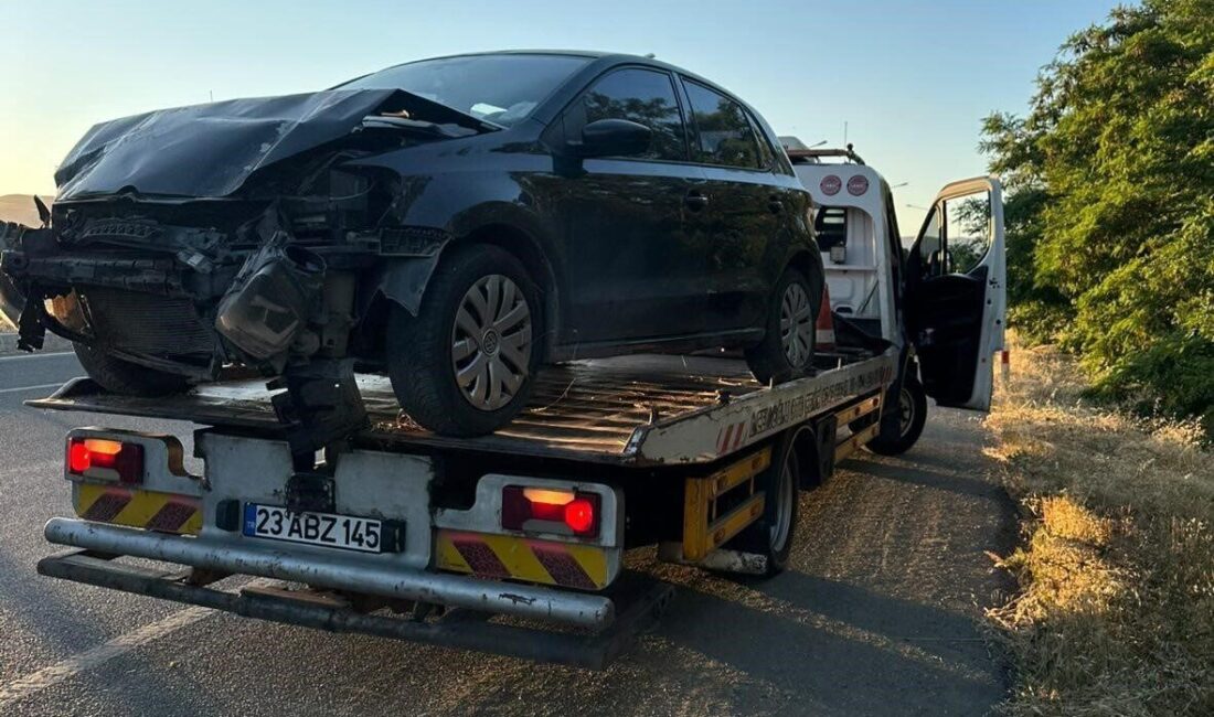 Elazığ-Diyarbakır karayolunun 11. kilometresinde meydana gelen trafik kazasında, sürücüsünün kontrolünü