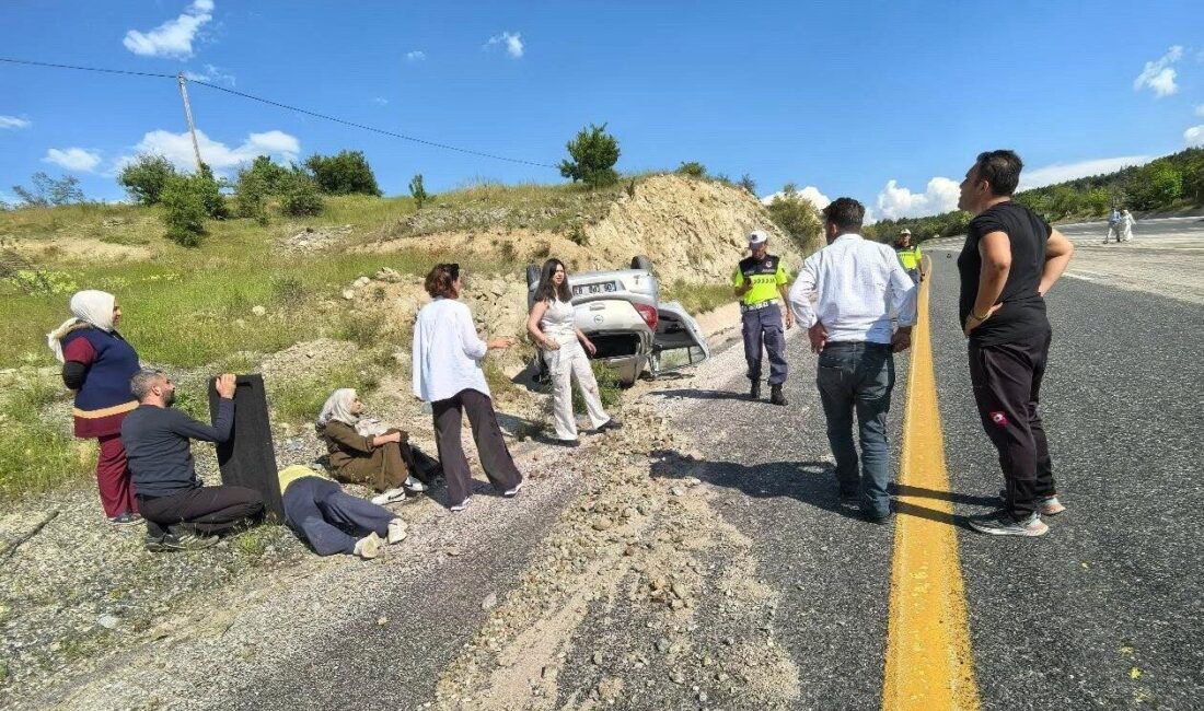 Elazığ’da bir otomobil sürücüsünün kontrolü kaybetmesi sonucu takla attı ve
