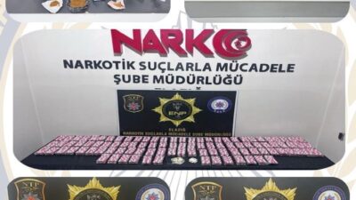 Elazığ’da polis ekipleri, uyuşturucuyla mücadele kapsamında bir hafta içerisinde gerçekleştirdiği