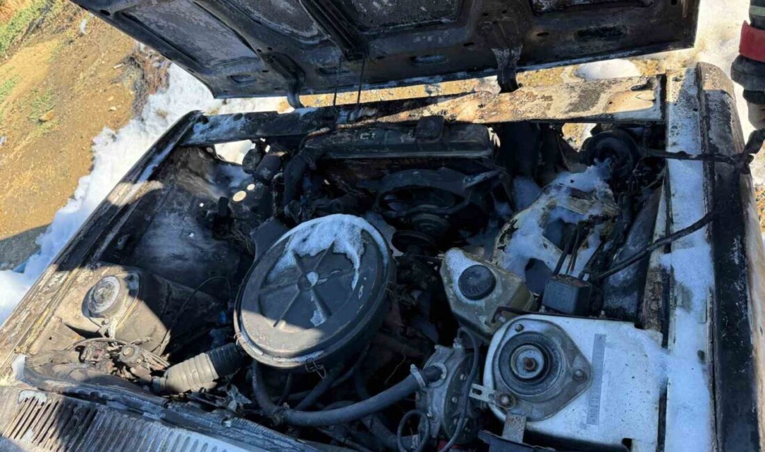 Erdek ilçesinde bir araçta çıkan yangın, itfaiye ekibinin zamanında müdahalesi
