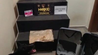 Erzincan’da polis ekipleri tarafından düzenlenen operasyonda 1 kilo 725 gram