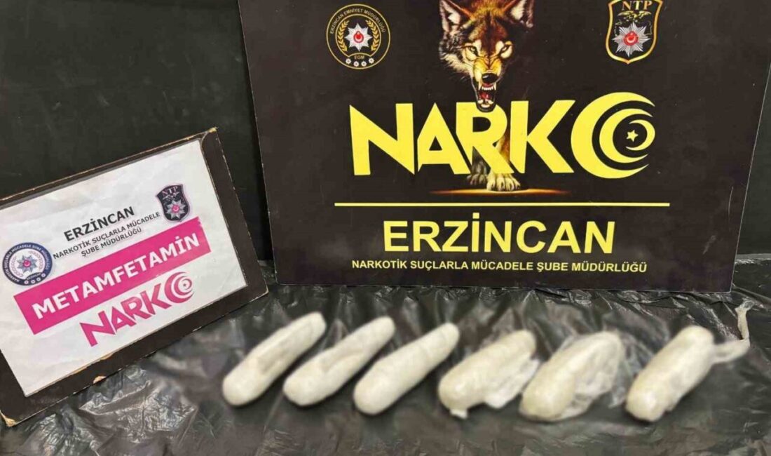 Erzincan’da Narkotik Suçlarla Mücadele ekipleri tarafından gerçekleştirilen operasyonda 565,37 gram