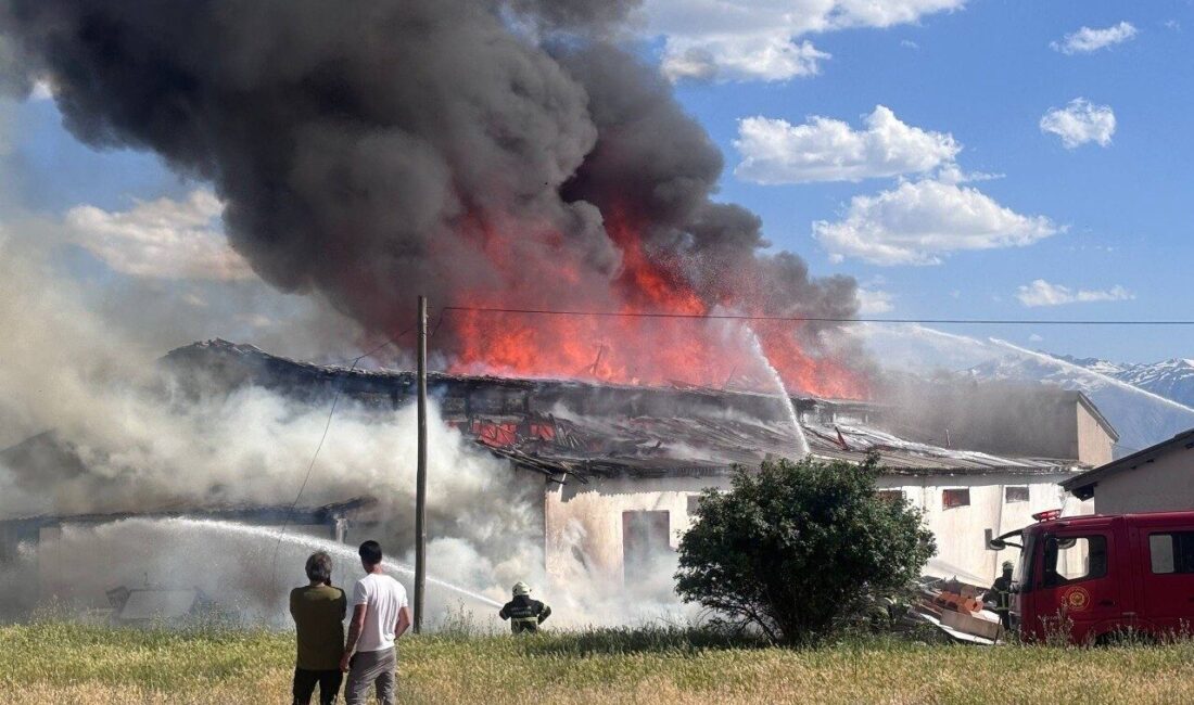 Erzincan’da Işıkpınar Mahallesi’nde bir ikinci el mobilya deposunda meydana gelen