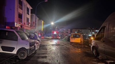 Erzincan’da, şehir merkezindeki bir inşaat sahasında meydana gelen doğal gaz