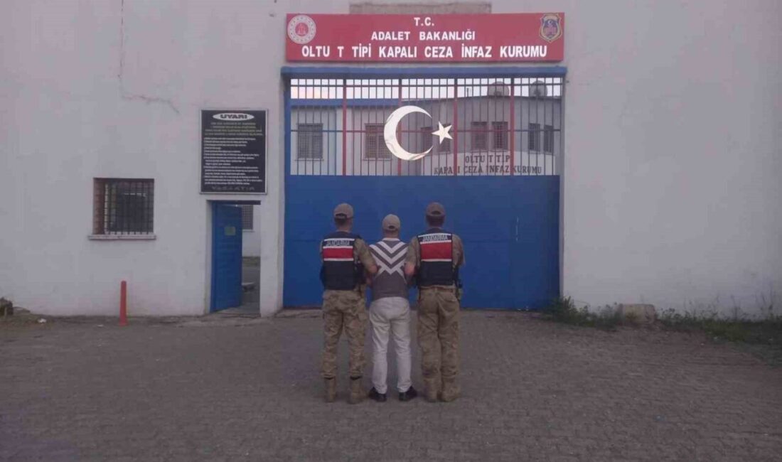Erzurum’da Jandarma ekipleri, arama kararı bulunan kişilere yönelik bir operasyon