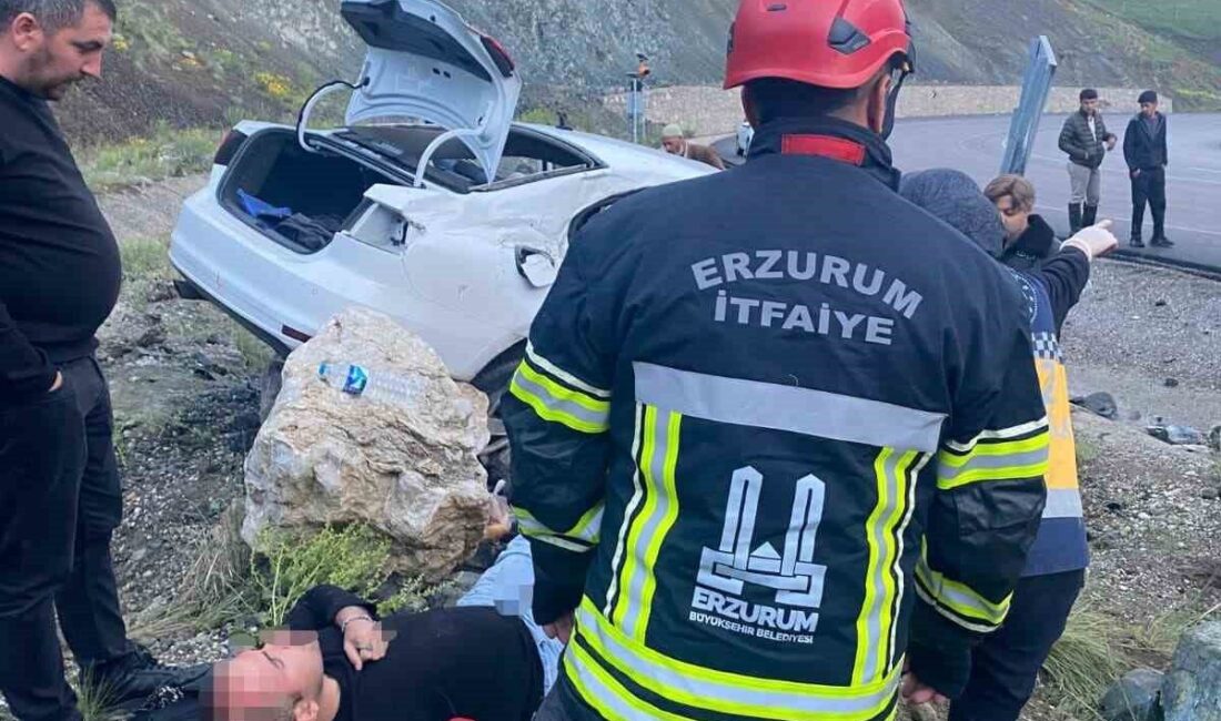 Erzurum’da bir trafik kazasında, 1’i ağır olmak üzere toplam 4