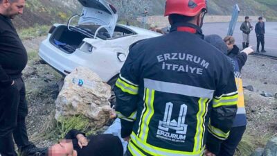 Erzurum’da bir trafik kazasında, 1’i ağır olmak üzere toplam 4