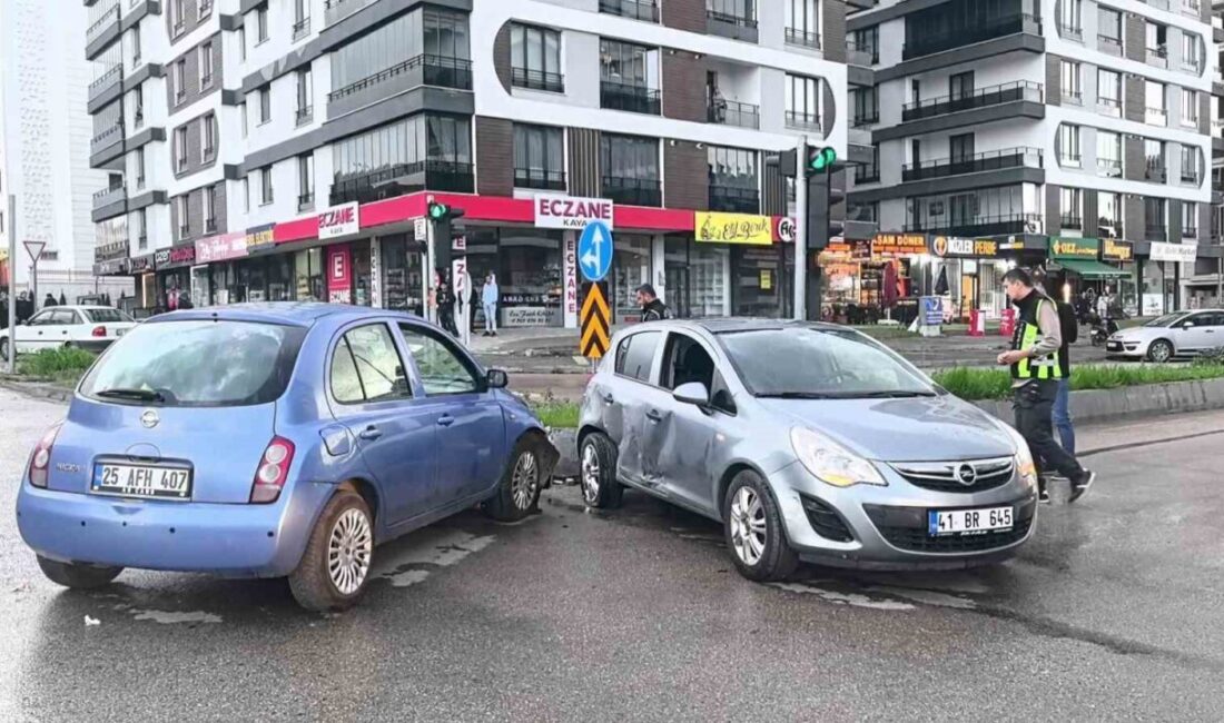 Erzurum’da bir kavşakta meydana gelen zincirleme trafik kazasında 3 araç