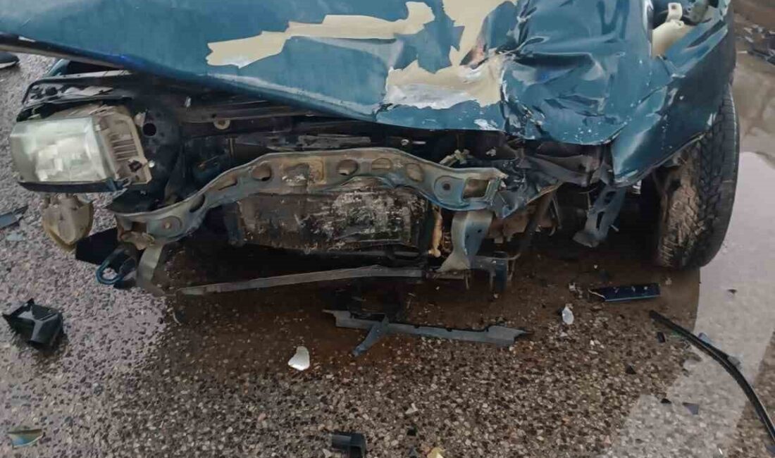 Afyonkarahisar-Eskişehir karayolunda meydana gelen trafik kazasında, iki aracın çarpışması sonucu