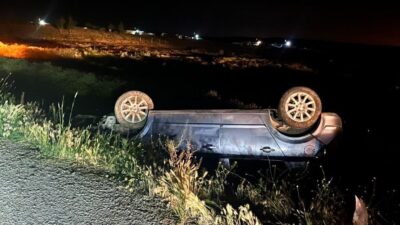 Eskişehir’in Günyüzü ilçesinde gece meydana gelen bir trafik kazasında aracın