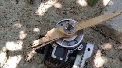 Kastamonu’nun Cide ilçesinde bir evin bahçesine İnsansız Hava Aracı (İHA)