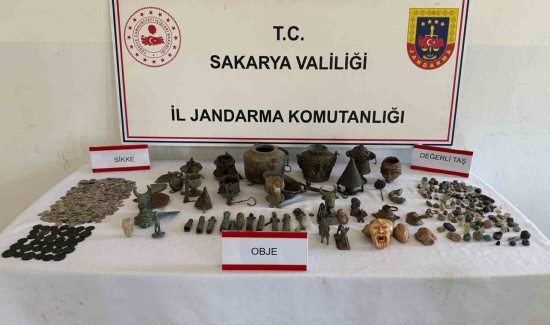 Sakarya’nın Geyve ilçesinde jandarma ekipleri tarafından gerçekleştirilen “Anadolu Mirası” operasyonunda