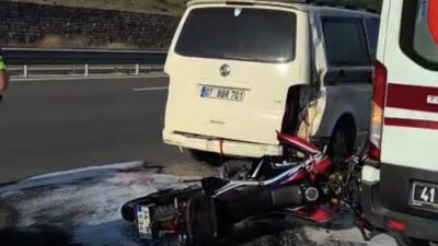 Kocaeli’nin İzmit ilçesinde, Kuzey Marmara Otoyolu’nda meydana gelen bir trafik