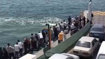 Kocaeli’de bir feribotta seyir halindeyken denize düşen bir yolcu, büfe