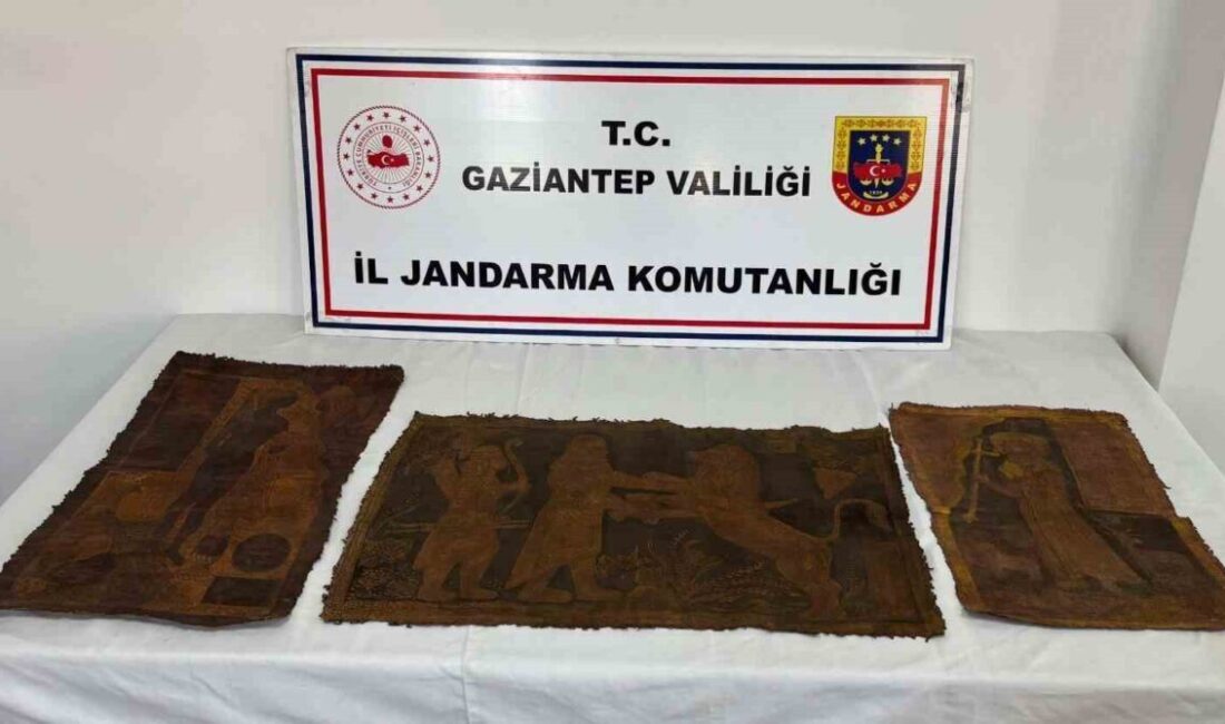 Gaziantep’te jandarma ekipleri tarafından gerçekleştirilen operasyonda, İbranice altın yazılı 3