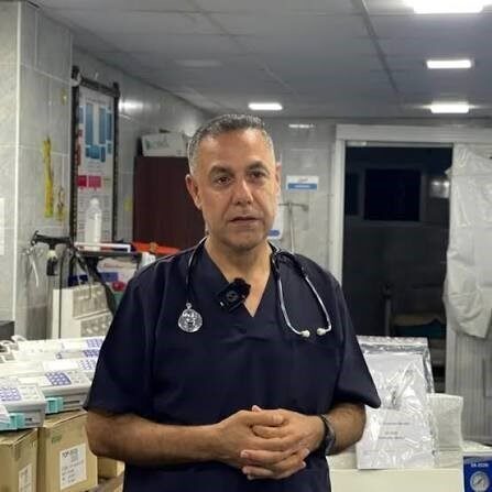 Gazze’de Kamal Adwan Hastanesi Müdürü Doktor Hussam Abu Safiya’nın kız