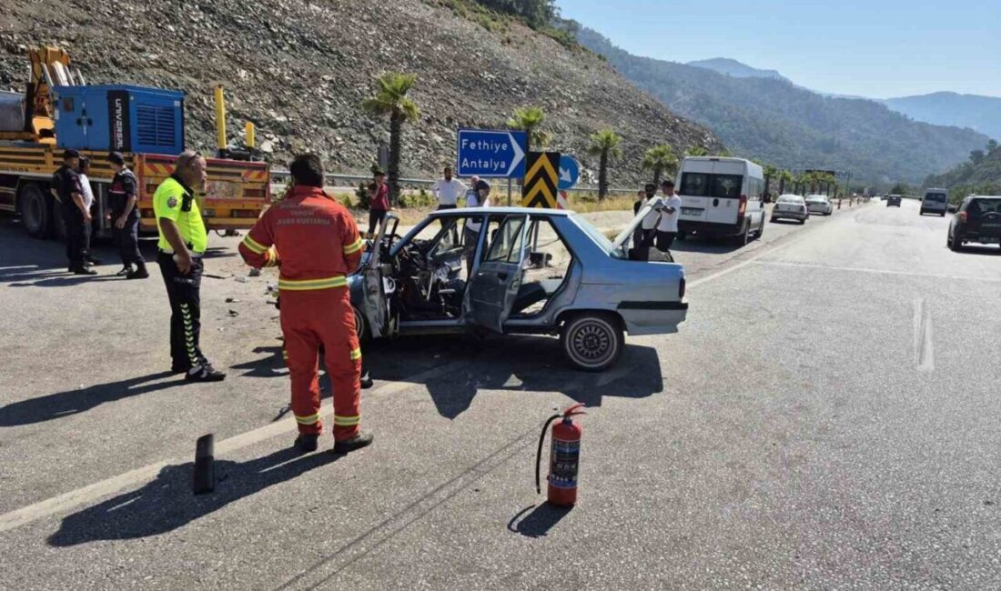 Dalaman ile Fethiye arasındaki Göcek Tüneli çıkışında gerçekleşen çift yönlü