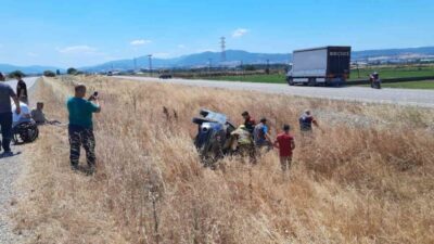 Balıkesir’in Gönen ilçesinde meydana gelen bir trafik kazasında, sürücü aracını