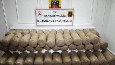 İçişleri Bakanlığı, Hakkari’de uyuşturucu üreticilerine yönelik gerçekleştirilen operasyonda 503 kilogram
