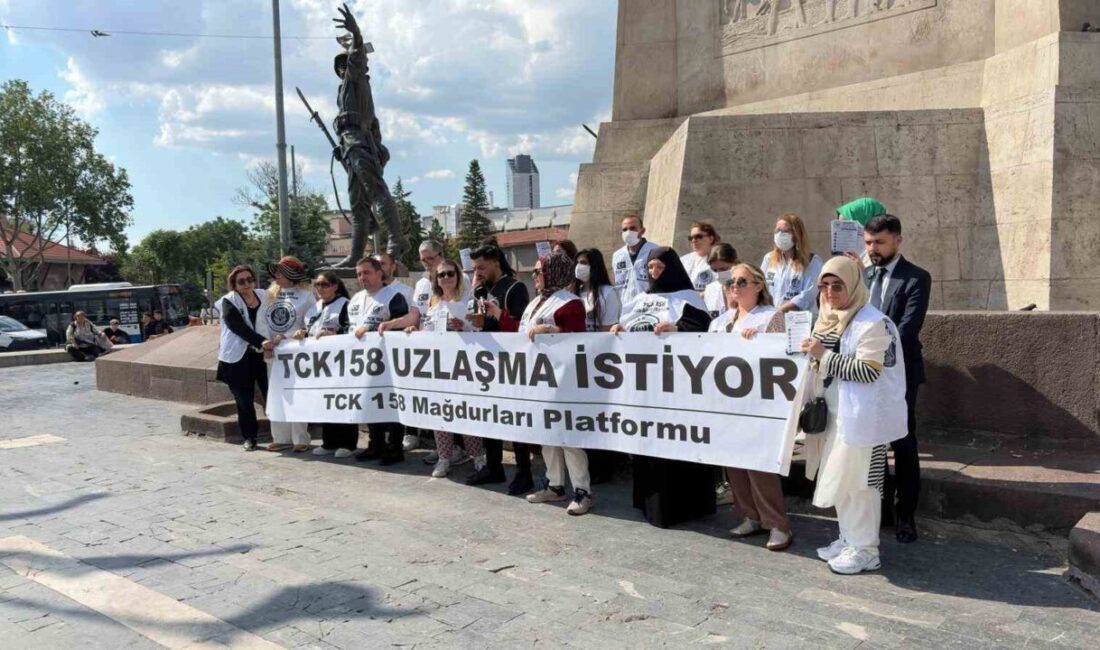 Ankara’da, Türk Ceza Kanunu’nun 158. maddesi kapsamında yaşadıkları mağduriyeti dile
