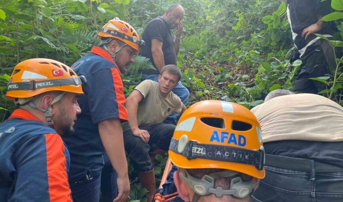 Rize’nin Çayeli ilçesine bağlı Derecik Köyü’nde ilkel bir teleferiğin motor