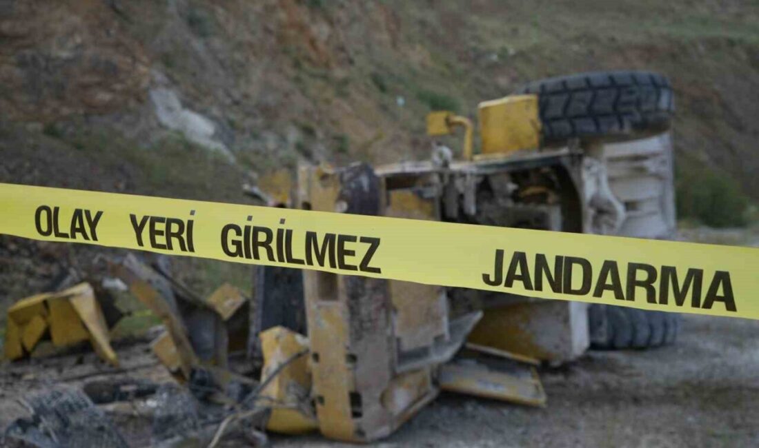 Kırıkkale’nin Yahşihan ilçesinde meydana gelen bir kaza sonucunda iş makinesi