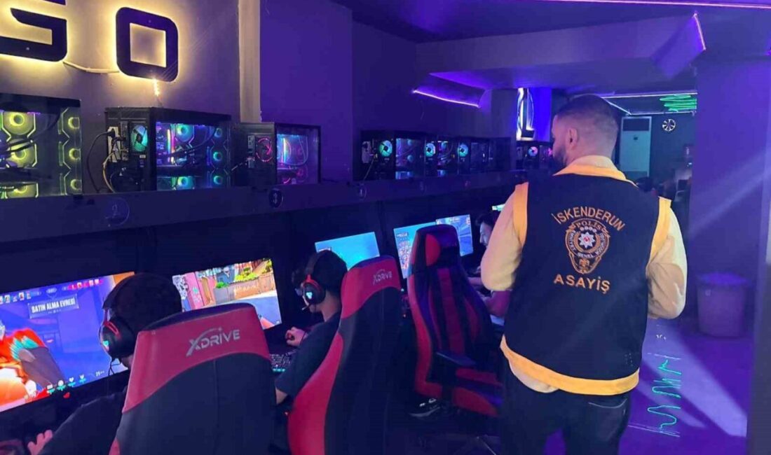 Hatay Emniyet Müdürlüğü ekipleri, İskenderun ilçesinde bulunan internet kafe ve