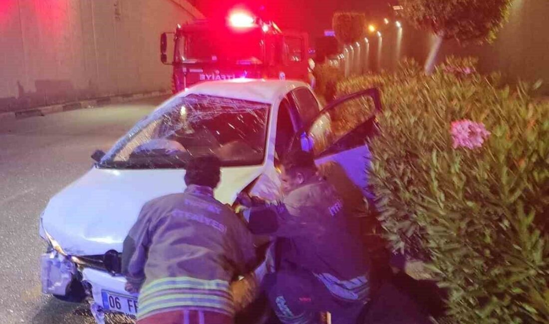 Hatay’ın İskenderun ilçesinde bulunan bir alt geçitte, aracın sürücüsü duvara