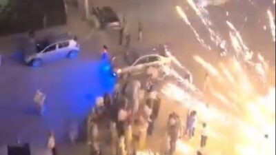 Bornova ilçesinde gerçekleşen bir nişan organizasyonu öncesi patlatılmak istenen havai