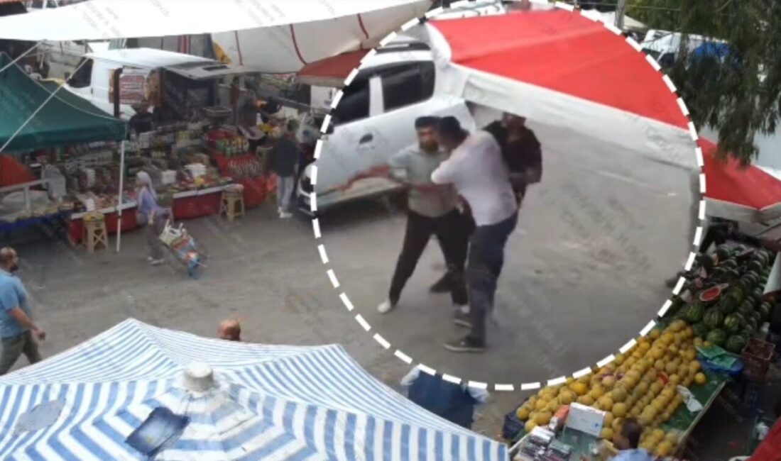 Torbalı ilçesindeki bir pazar yerinde izinsiz tezgah açmak isteyen bir