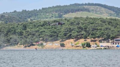Manisa’nın Soma ilçesinde bulunan Sevişler Barajı’nda jandarma ve AFAD ekiplerinin