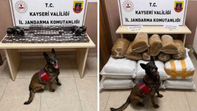 Kayseri’de jandarma ekiplerinin gerçekleştirdiği operasyonlarda, bir miktar uyuşturucu madde, kaçak