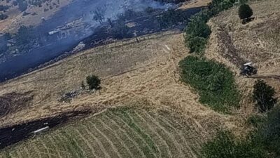 Kahramanmaraş’ın Onikişubat ilçesinde meydana gelen orman yangını, hızlı hava ve