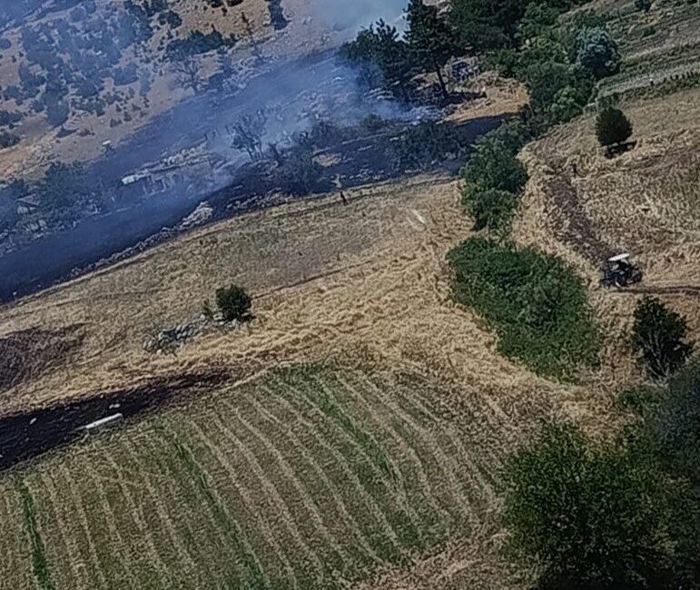 Kahramanmaraş’ın Onikişubat ilçesinde meydana gelen orman yangını, hızlı hava ve