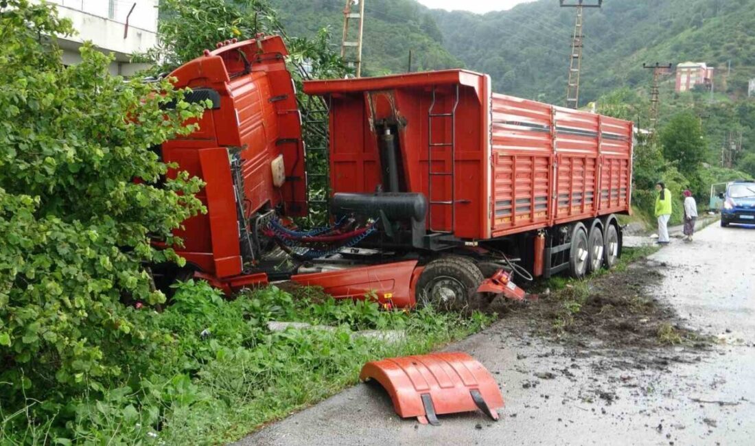 Giresun’da, Karadeniz Sahil Yolu üzerinde meydana gelen bir kaza, büyük