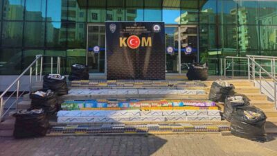 Şanlıurfa’da polis ekipleri tarafından durdurulan bir kamyonetin kasasında, araç lastiklerinin