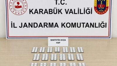 Karabük’te Jandarma ekipleri tarafından gerçekleştirilen operasyonlarda sentetik ecza maddeleri, skunk