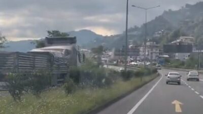 Trabzon’un Araklı ve Sürmene ilçeleri arasındaki karayolunda sabah saatlerinde endişe