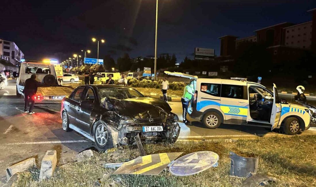 Kastamonu’da meydana gelen bir trafik kazasında 2 aracın çarpışması sonucu