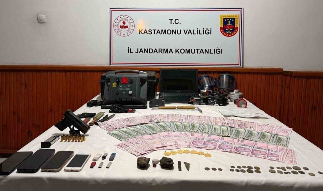 Kastamonu İl Jandarma Komutanlığı’nın çalışmaları sonucunda, kaçak kazı yapan 13