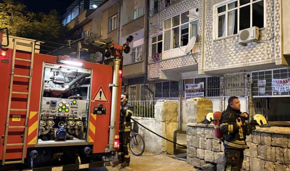 Kocasinan ilçesinde yer alan dört katlı bir binada meydana gelen